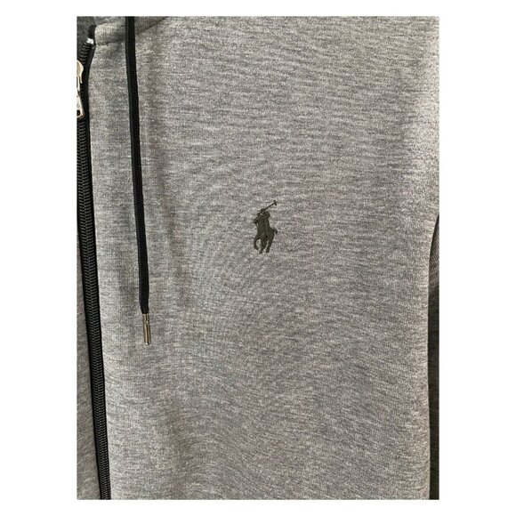 Men's POLO Ralph Lauren Gray Performance Full Zip Sweatshirt - Size L (EUC) - Picture 4 of 6